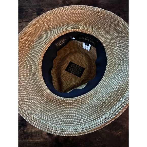 Eric Javits Straw Fedora Hat with Black Band